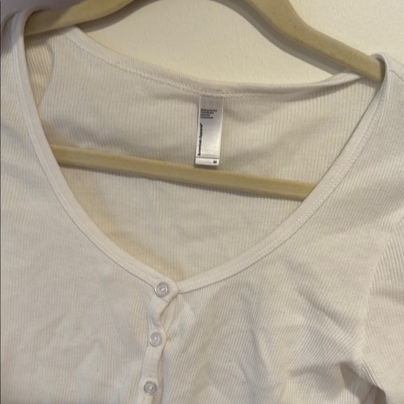 White Button-Up Women's Top - Picture 2 of 2